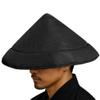 Black Rice Hat Samurai Hat Costume Japanese hat Breathable and Cool Polyester mesh Fabric Made of Can be Folded for Easy Portability. Dia.15 inch view 1