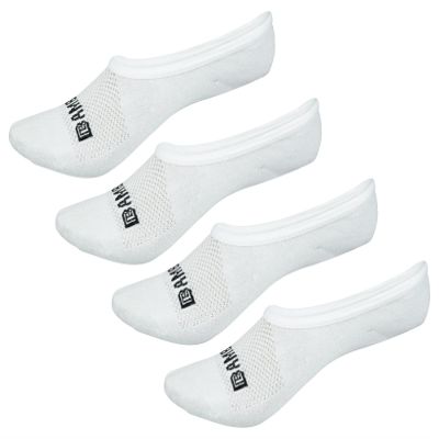 BAMBOO SPORTS Low Cut Mens No Show Bamboo Rayon Socks - Breathable, Moisture Wicking, Odor Eliminating, White No Show Socks for Men Size 10-12, 4 Pair