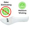 BAMBOO SPORTS Low Cut Mens No Show Bamboo Rayon Socks - Breathable, Moisture Wicking, Odor Eliminating, White No Show Socks for Men Size 10-12, 4 Pair view 2