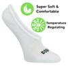 BAMBOO SPORTS Low Cut Mens No Show Bamboo Rayon Socks - Breathable, Moisture Wicking, Odor Eliminating, White No Show Socks for Men Size 10-12, 4 Pair view 3