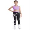 Loodgao Kids Girls Sport Bras Dance Gymnastics Crop Top with Athletic Leggings Set 2 Piece Gym Yoga Workout Outfits Lavender 12 view 1