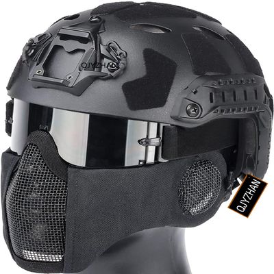 Fsat SF SUPRT HIGH CUTq Airsoft Helmet Airsoft Mesh Mask with Ear Protection/Airsoft Tactical Painball Safety Goggles3 Color