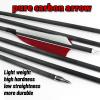OBTOUTDOOR 12PCS Real Feather Arrows Spine 400 Archery Target Arrows 28-31inch Pure Carbon Arrows with 4" Turkey Feathers and Removable Tips for Archery Target Hunting (31Inch) view 2