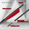 OBTOUTDOOR 12PCS Real Feather Arrows Spine 400 Archery Target Arrows 28-31inch Pure Carbon Arrows with 4" Turkey Feathers and Removable Tips for Archery Target Hunting (31Inch) view 4