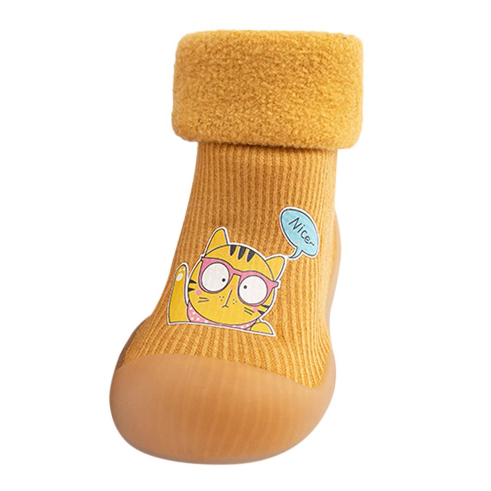 12 Month Shoes Girl Slipper Knit Solid Shoes Rubber Boys Toddler Warm Stocking Girls Socks Kids Sole Baby Soft Baby Shoes Shoes for Boys Size 6