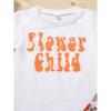 Toddler Girls Clothes Bell Bottom Sets Summer Loose Short Sleeve T Shirt Tops Striped Flared Pants (D-White, 5-6 Years) view 2