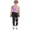 Loodgao Kids Girls Sport Bras Dance Gymnastics Crop Top with Athletic Leggings Set 2 Piece Gym Yoga Workout Outfits Lavender 10 view 3
