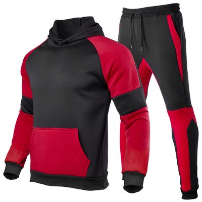 REIOASUD Mens Tracksuits 2 Piece Set Outfit Sports Hoodie Sweat Suits Workout Jogging Suit with Kanga Pockets (4,3X-Large)
