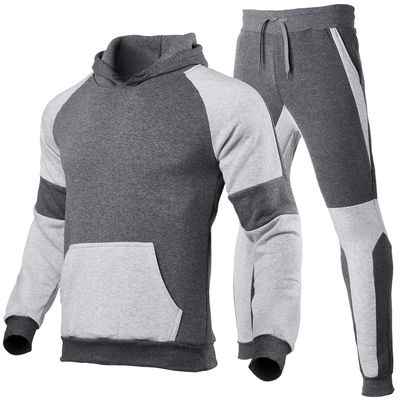 REIOASUD Mens Tracksuits 2 Piece Set Outfit Sports Hoodie Sweat Suits Workout Jogging Suit with Kanga Pockets (5,3X-Large)
