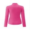 Kindcall Womens Slim Fitted Mock Turtleneck Tops Long Sleeve Lightweight Base Layer Shirts Hot Pink Medium view 3
