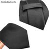 MUGIVALA Brand Zipper Ties for Men Woven Microfiber Satin Silk Adjustable Pretied Neckties Zip on Tie for Men Zipper Black Slim Tie (3.15" Black Zipper Tie) view 4