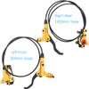 DJC Hydraulic Brake 2 Pistons Caliper MTB with Bike Floating Rotor Disc 160mm Left Front Right Rear Oil Brake HB875 Double Pistons (4# Golden and Rotor Pair) view 3
