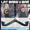BLUSLM LAT Pull Down Bar for Cable Machine, LAT Pulldown Attachments T-bar V-bar Cable Attachment for Gym, Back Tricep Strength Training Handle (BL4) view 4