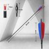 OBTOUTDOOR 12Pack Real Feather Arrow 28-31inch Archery Pure Carbon Arrows Spine 400 Archery Arrows for Compound Bows with 100 Grain Replaceable Points Targeting Practice Arrows (30Inch) view 3