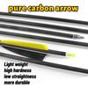 OBTOUTDOOR 28-31inch Pure Carbon Arrows Targeting Arrows 12Pack Spine 500 Archery Hunting Arrows Feather Bows with Replaceable Arrows for Recurve Bow Compound Longbow (30Inch) view 2