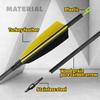 OBTOUTDOOR 28-31inch Pure Carbon Arrows Targeting Arrows 12Pack Spine 500 Archery Hunting Arrows Feather Bows with Replaceable Arrows for Recurve Bow Compound Longbow (30Inch) view 4