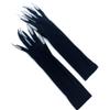 Halloween Paw Claws Gloves with Nails Fingernails Horror Devil Gloves Black Party Gloves Cosplay for Women Silver view 3
