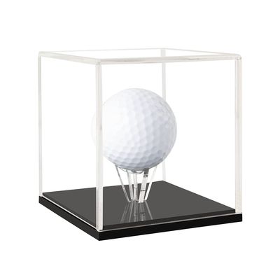 Lymhy Golf Ball Display Stand Cube Holder Clear Acrylic Box Square Case Protected Cabinet Golf Rack Protection Storage Cover Collections (1)