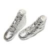 Women Jazz Shoes Split Sole Kids Silver Dancing Sneakers Ankle Boots for Men 10.5 M US Women view 2