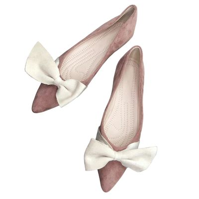 SAILING LU Ballet Flats for Womens Shoes Pointy Toe Cozy Flat Shoes Bridal Dressy Shoes Wear to Work Slip-ons Moccasins Pink Purple Size 8.5