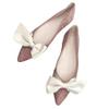 SAILING LU Ballet Flats for Womens Shoes Pointy Toe Cozy Flat Shoes Bridal Dressy Shoes Wear to Work Slip-ons Moccasins Pink Purple Size 8.5 view 1