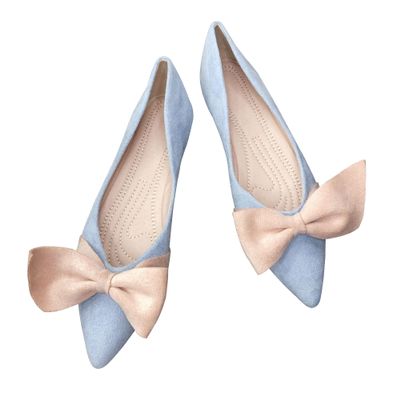 SAILING LU Ballet Flats for Womens Shoes Pointy Toe Cozy Flat Shoes Bridal Dressy Shoes Wear to Work Slip-ons Moccasins Sky Blue Size 8.5