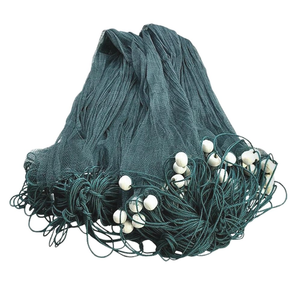 Gdrasuya10 33Ft Fishing Drag Net Beach Seine Bait Seine Nylon Mesh Fish Net Hand Made Net for Fishing 2 * 10M