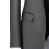 JEsilunmaMY Men's Wedding 3 Piece Suits Slimming One Button Shawl Lapel Business Blazer Formal Dinner Party Jacket Vest Pants (Grey,Small) view 4