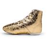 Women Jazz Shoes Split Sole Kids Gold Dancing Sneakers Ankle Boots for Men 10 M US Women view 3