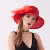 Women Girl Tea Party Fascinator Hat, Women's Church Derby Dress Fascinator Bridal Cap Tea Party Wedding Hat view 3