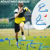 Haootadiy Agility Training Equipment, Football Training Equipment Includes 20FT Agility Ladder,4 Adjustable Agility Hurdles, 12 Football Cones, Parachute, for Training Soccer Basketball AthletesBlue view 4