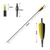 OBTOUTDOOR 12Pack Spine 400 Pure Carbon Arrows Practice Hunting Arrows 28 29 30 31inch Archery Arrows with 4" Turkey Feathers and Removable Tips for Adult Shooting Target (31 Inch Pack of 12) view 3