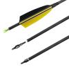OBTOUTDOOR 12Pack Spine 400 Pure Carbon Arrows Practice Hunting Arrows 28 29 30 31inch Archery Arrows with 4" Turkey Feathers and Removable Tips for Adult Shooting Target (31 Inch Pack of 12) view 4