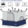 KAMPKEEPER Camping Inner Tent for Pop Up Canopy, Converts 10'x10' Straight Leg Canopy into Camping Tent, with 1 Dog HoleFully Vented Roof(TOP & Frame NOT Included), Navy Blue view 3