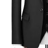 JEsilunmaMY Men's Plus Size 3 Piece Suits 1 Button Notched Lapel Casual Business Set Slim Fit Wedding Dinner Party Blazer Set (Black,3X-Large) view 3