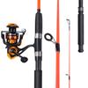 Sougayilang Catfish Fishing Rod and Reel Combo, 2-Piece Spinning Combo, Durable Graphite & Glass Blanks Fishing Pole for Crappie-Orange-6.9ft and 3000 Spinning Reel view 3