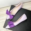 SAILING LU Ballet Flats for Womens Shoes Pointy Toe Cozy Flat Shoes Bridal Dressy Shoes Wear to Work Slip-ons Moccasins Light Purple Size 4.5 view 2