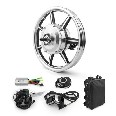 14 Inch 350W Brushless Geared Hub Motor Front Drive Wheel with Screen Thumb Throttle for Scooter Small Bike Bicycle(24V 350W)
