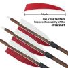 28"/30" Pure Carbon Wood Archery Spine 400/500/600 with 4" True Feather and Detachable Tip for Recurve and Compound Bows and Traditional Bow Hunting Target Practice (6 Pack) (28 inches,Spine 400) view 2