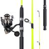Sougayilang Catfish Fishing Rod and Reel Combo, 2-Piece Spinning Combo, Durable Graphite & Glass Blanks Fishing Pole for Crappie-Yellow-6.9ft and 3000 Spinning Reel view 3