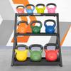 METIS 3 Tier Kettlebell Rack - Gym Set Storage Rack (Neoprene Kettlebell Set + Rack) view 1