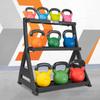 METIS 3 Tier Kettlebell Rack - Gym Set Storage Rack (Neoprene Kettlebell Set + Rack) view 4