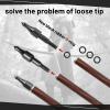 28"/30" Pure Carbon Wood Archery Spine 400/500/600 with 4" True Feather and Detachable Tip for Recurve and Compound Bows and Traditional Bow Hunting Target Practice (6 Pack) (28 inches,Spine 600) view 3