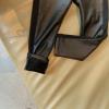 iiniim Toddlers Baby Girls PU Leather Leggings Tights Thick Fleece Lined Stretch Pants Black 18-24 Months view 3