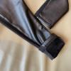 iiniim Toddlers Baby Girls PU Leather Leggings Tights Thick Fleece Lined Stretch Pants Black 18-24 Months view 4