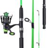 Sougayilang Catfish Fishing Rod and Reel Combo, 2-Piece Spinning Combo, Durable Graphite & Glass Blanks Fishing Pole for Crappie-Green-6.9ft and 3000 Spinning Reel view 3