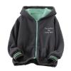 Boys Winter Jackets Toddler Kids Boys Girls Long Sleeve Winter Fleece Zippered Hoodie Coat (Dark Gray, 11-12 Years) view 1