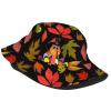 Cute Thanksgiving Turkey Bucket Hat for Men Women Teens Vintage Unisex Travel Beach Sun Hats Packable Summer Fisherman Hat view 2