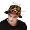 Cute Thanksgiving Turkey Bucket Hat for Men Women Teens Vintage Unisex Travel Beach Sun Hats Packable Summer Fisherman Hat view 3