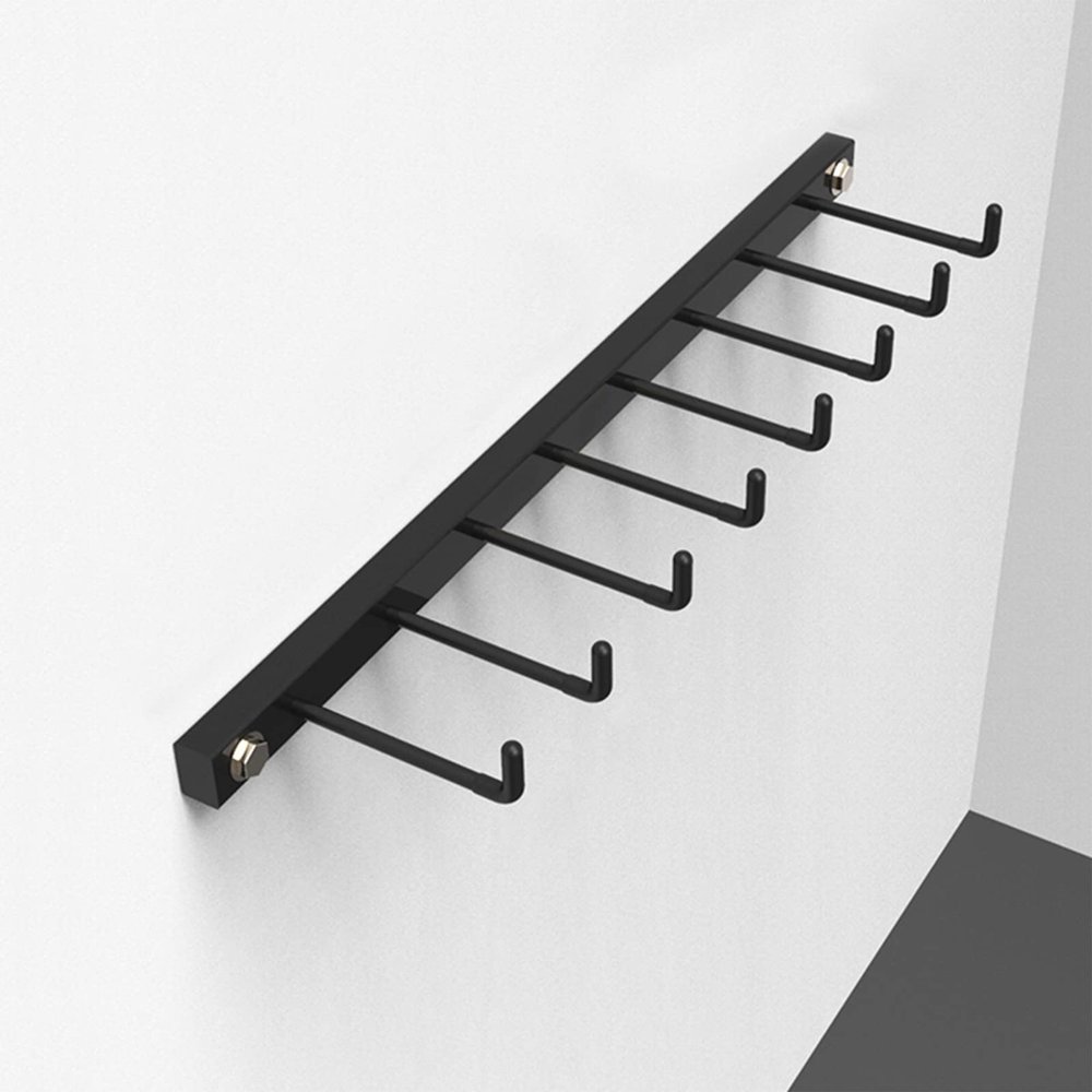 AHDFY 8 Hook Heavy-Duty Steel Gym Organizer Wall Mount Hanger Gym Organization for Home Gym Accessories Like Fitness Bands, Resistance Bands, Straps, Jump Ropes, Lifting Belt